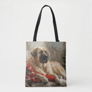Tote Bag Chien de berger d'Anatolie Fête de Noël