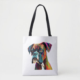 Tote Bag Chien de boîte coloré