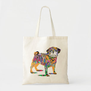 Tote Bag Chien de carlin de graffiti fourre-tout