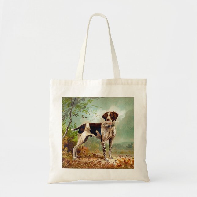 Tote Bag Chien de chasse avec oiseau dans la bouche (Devant)