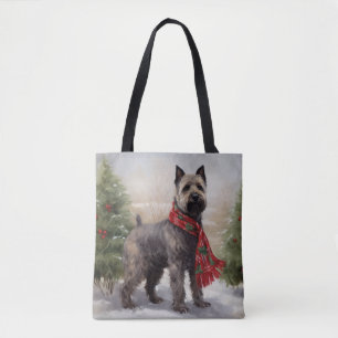 Tote Bag Chien de Chesapeake à Noël de neige