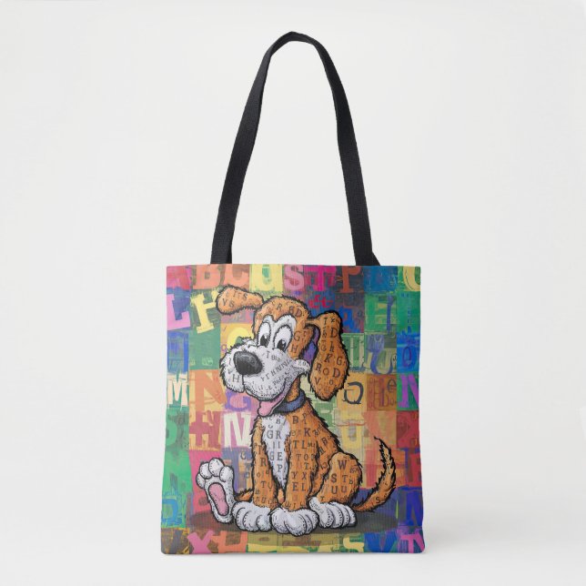 Tote Bag Chien de dessin (Devant)