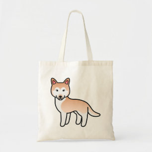 Tote Bag Chien de dessin animé Sibérien Husky rouge clair