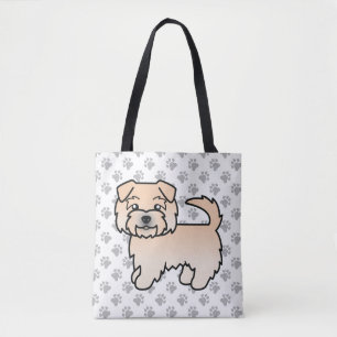 Tote Bag Chien de dessin animé Wheaten Norfolk Terrier & pa
