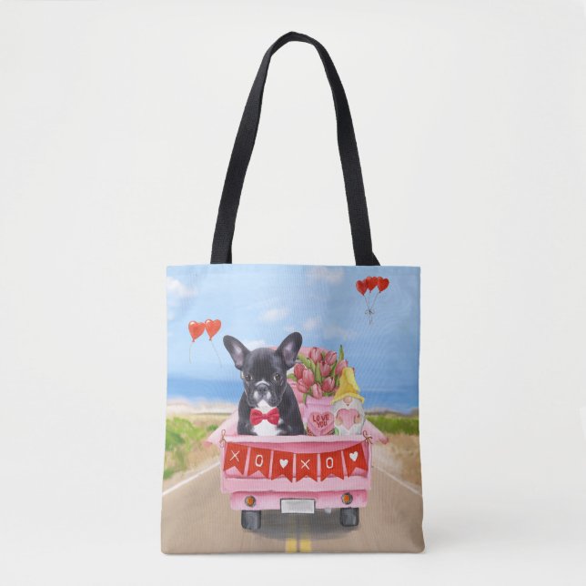 Tote Bag Chien de la Saint-Valentin (Devant)