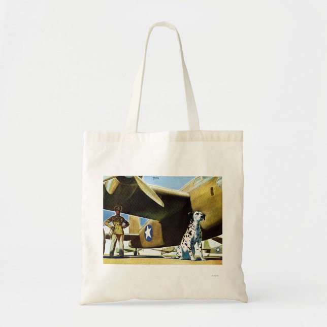 Tote Bag Chien de l'armée (Devant)