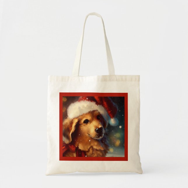 Tote Bag Chien de Noël 4 (Devant)