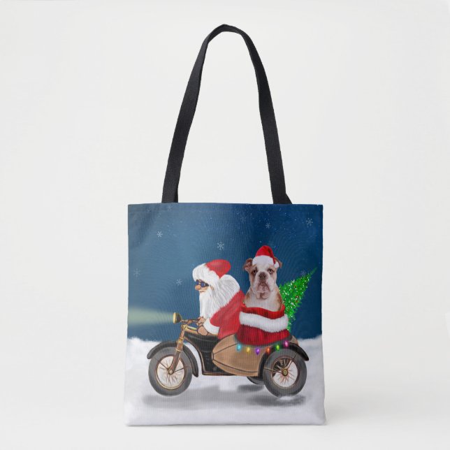 Tote Bag Chien de Noël de Noël (Devant)