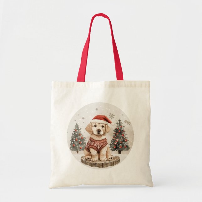 Tote Bag Chien de Noël du Labrador Retriever (Devant)