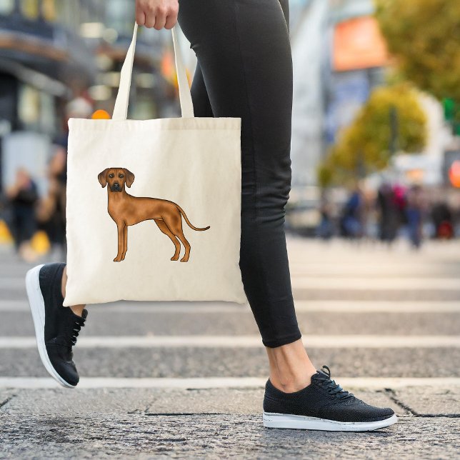 Tote Bag Chien de Rhodes Ridgeback Brun Mignon Lion Africai (Please note: This image is a digital mockup. The product may not be in scale.)