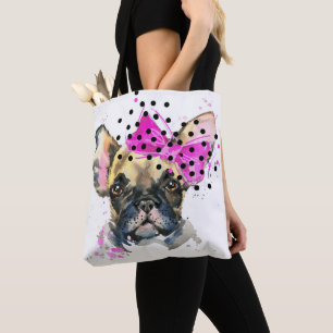 Tote Bag Chien de Taureau de Français de Cutie