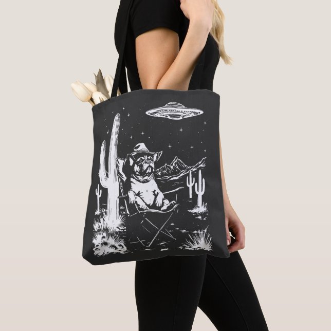 Tote Bag Chien de taureau français - OVNI (De près)