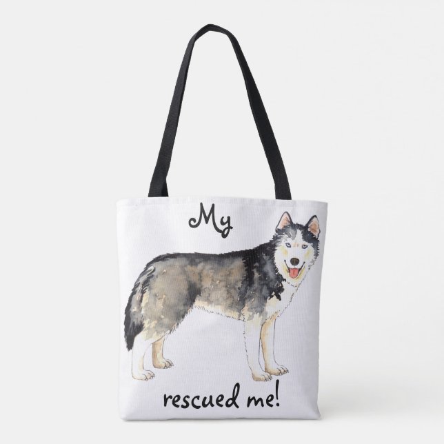 Tote Bag Chien de traîneau de délivrance (Dos)