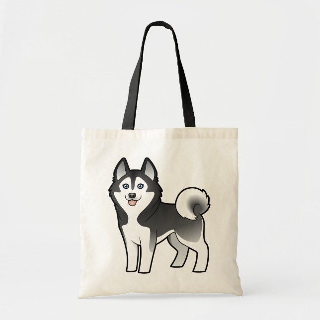 Tote Bag Chien de traîneau sibérien de bande (Devant)