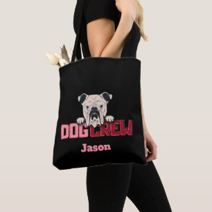 Tote Bag Chien d'équipage Bulldog personnalisé