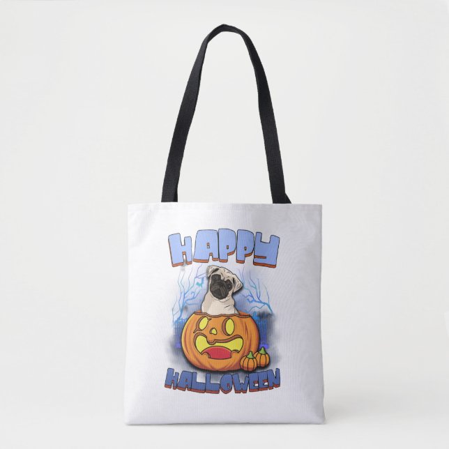 Tote Bag Chien d'Halloween (Devant)