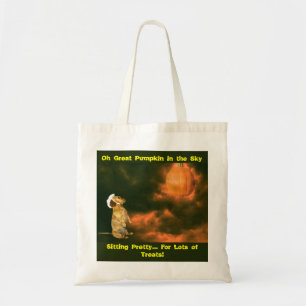 Tote Bag Chien d'Halloween assis joliment pour beaucoup de 