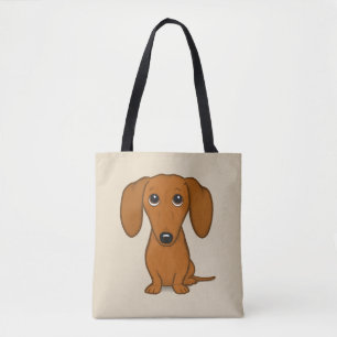 Tote Bag Chien drôle rouge mignon de saucisse de bande