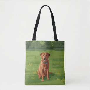Tote Bag Chien du Labrador jaune rouge renard