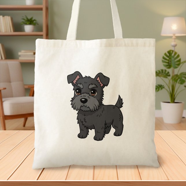 Tote Bag Chien écossais Terrier noir mignon (Créateur téléchargé)