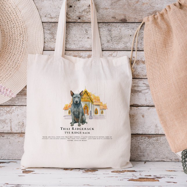 Tote Bag Chien en aquarelle Thai Ridgeback  (Créateur téléchargé)