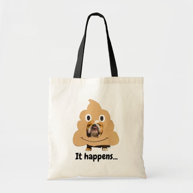 Tote Bag Chien en en costume Emoji de la pop (Devant)