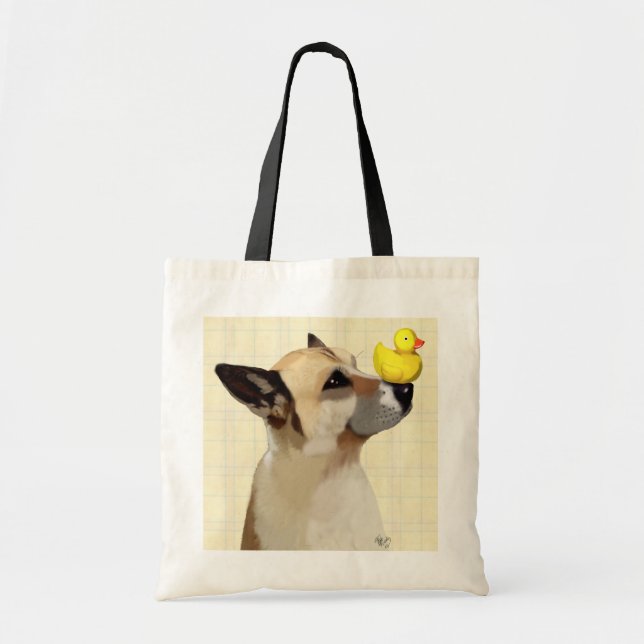 Tote Bag Chien et canard (Devant)