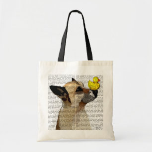 Tote Bag Chien et canard de berger allemand