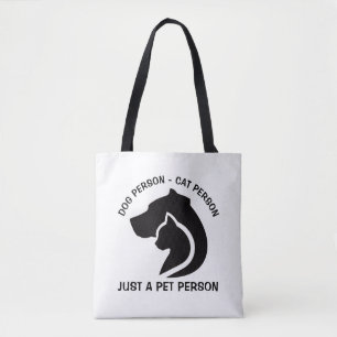 Tote Bag Chien et chat noir et blanc