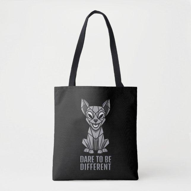 Tote Bag Chien géométrique (Devant)