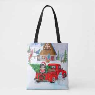 Tote Bag Chien Havanais en livraison de Noël Camion neige