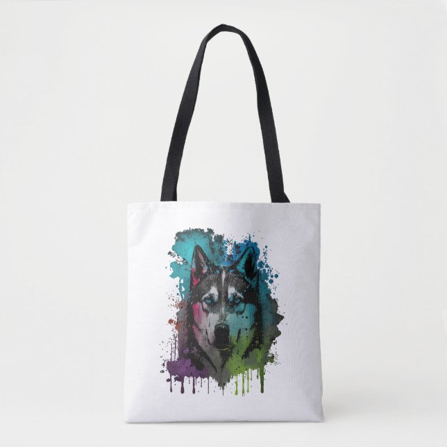Tote Bag Chien Husky (Devant)
