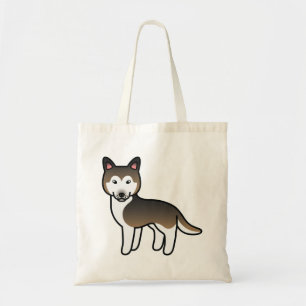 Tote Bag Chien Husky Sibérien Sable Dessin Animé