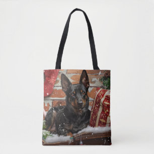 Tote Bag Chien Kelpie Australien Noël Festif