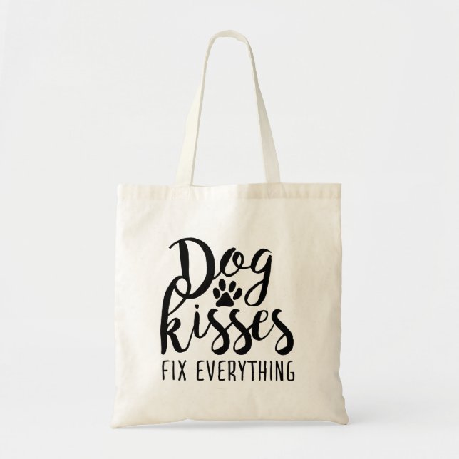 Tote Bag Chien Kisses Réparez tout K9 Citations Sweet Chien (Devant)