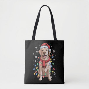 Tote Bag Chien Labrador Retriever Chapeau de Père Noël Noël