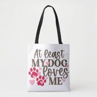 TOTE BAG CHIEN M'AIME