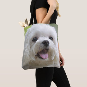 Tote Bag Chien maltais blanc