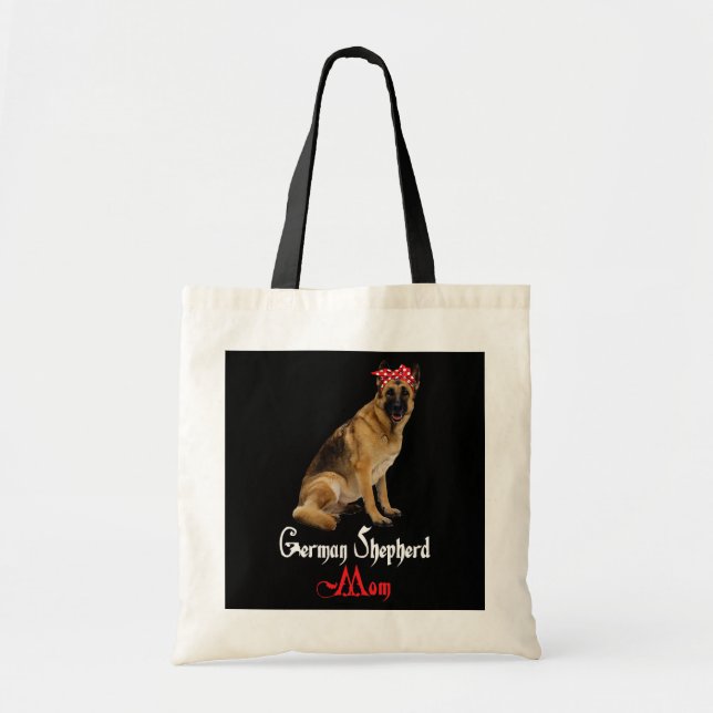 Tote Bag Chien Mama Puppy Maman Allemand Berger (Devant)