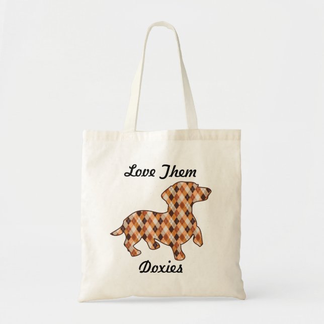 Tote Bag Chien mignon Dachshund (Devant)
