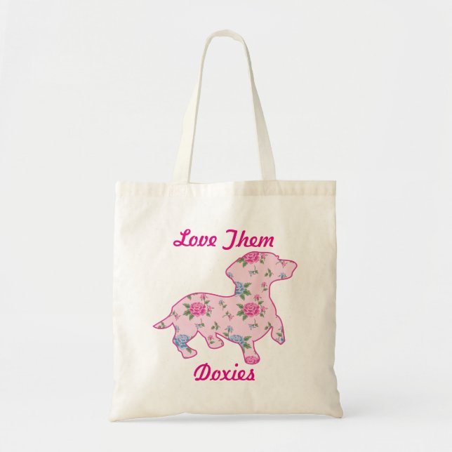 Tote Bag Chien mignon Dachshund (Devant)
