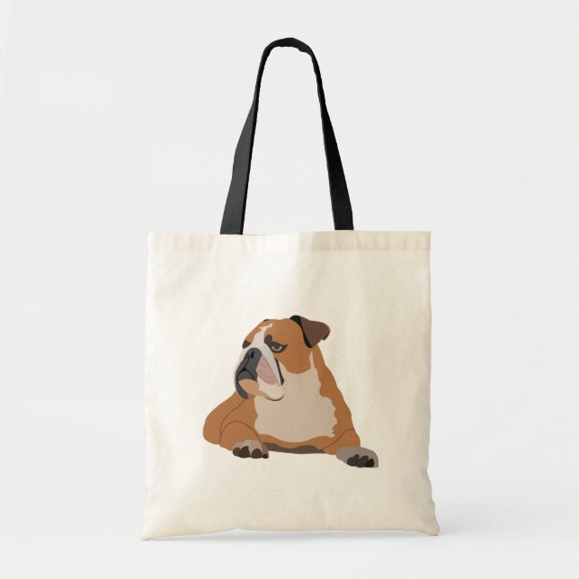 Tote Bag Chien mignon de Bulldog anglais (Devant)
