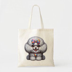 Tote Bag Chien Mignon et Fluffy Art Kawaii