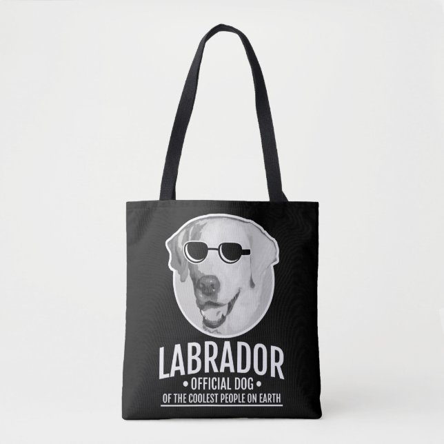 Tote Bag Chien Officiel Du Labrador Des Gens Les Plus Cools (Devant)