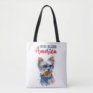 Tote Bag Chien patriote-Yorkshire-terrier
