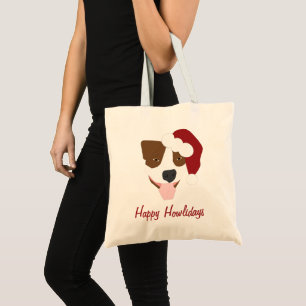 Tote Bag Chien père Noël - Personnalisable