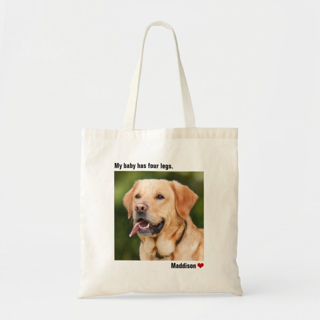 Tote Bag Chien personnalisé, grande photo (Devant)