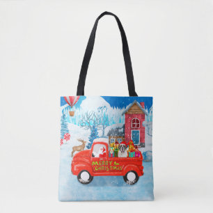 Tote Bag Chien Saint-Bernard Camion de livraison de Noël so