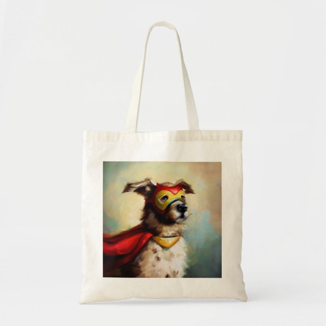Tote Bag Chien Superhero (Devant)