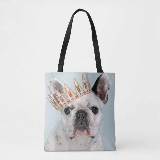 Tote Bag Chien-taureau français à couronne (Devant)